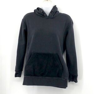 Athleta Girl Pullover Hooded Fleece Lined Sweatshirt Size L/12 Split BottomTunic